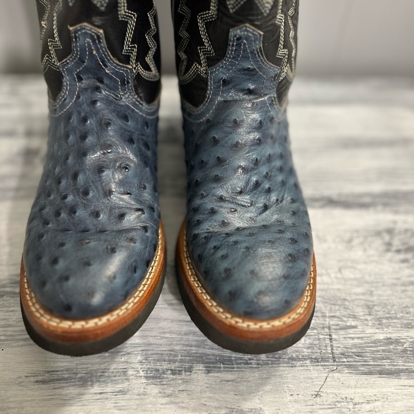 Men’s smoky mountain ostrich print western boots 7.5B - Picture 2 of 8